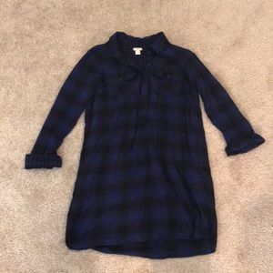 J. Crew flannel dress with pockets